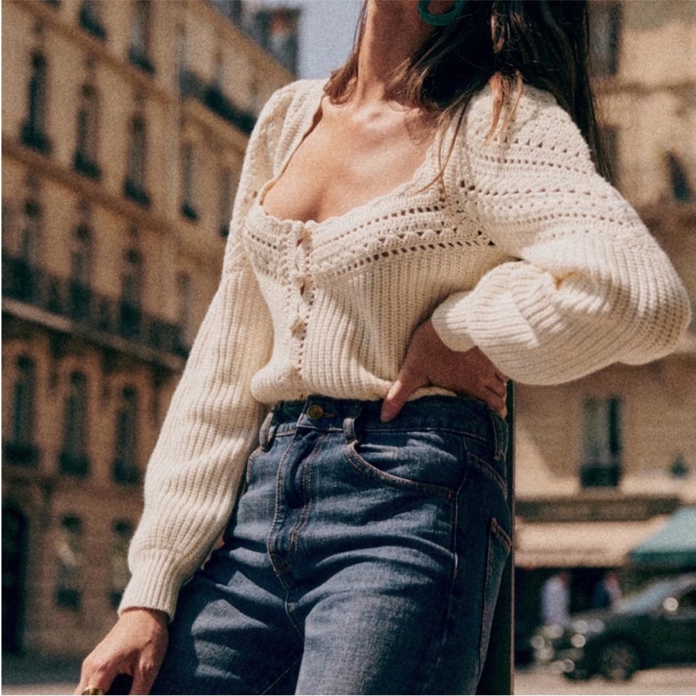Sezane Moira Jumper in Ecru